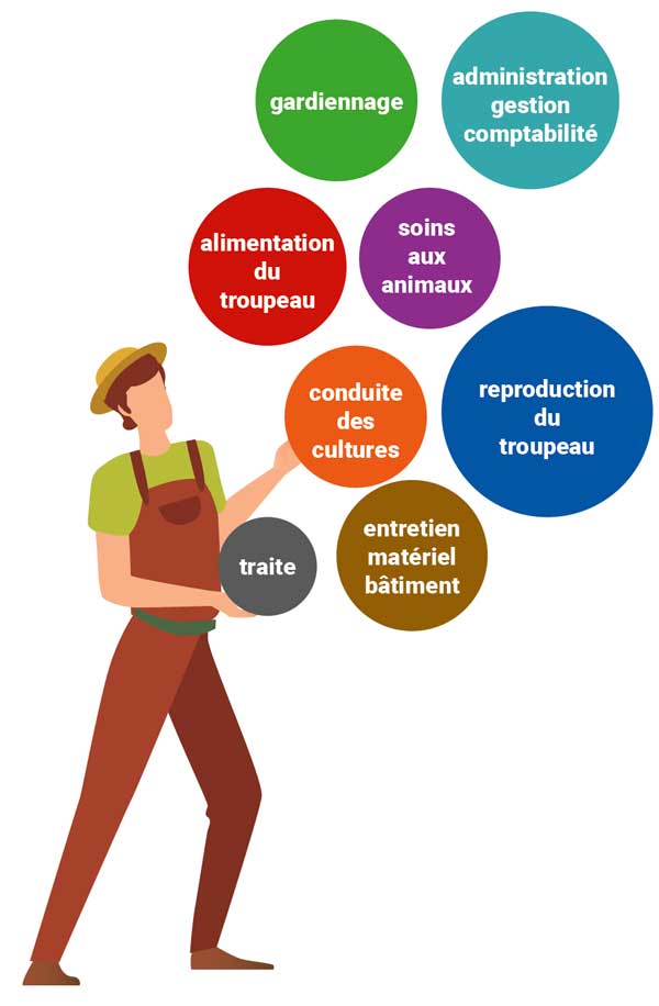 Diversité des tâches d'un éleveur
