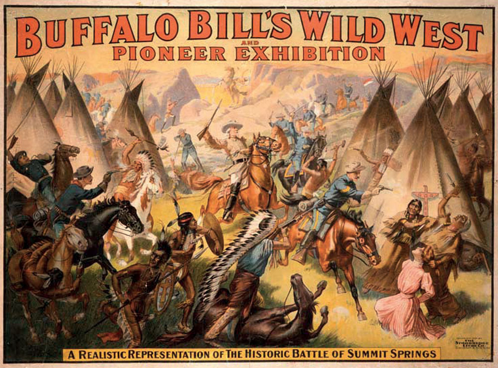Affiche d'un spectacle de Buffalo Bill