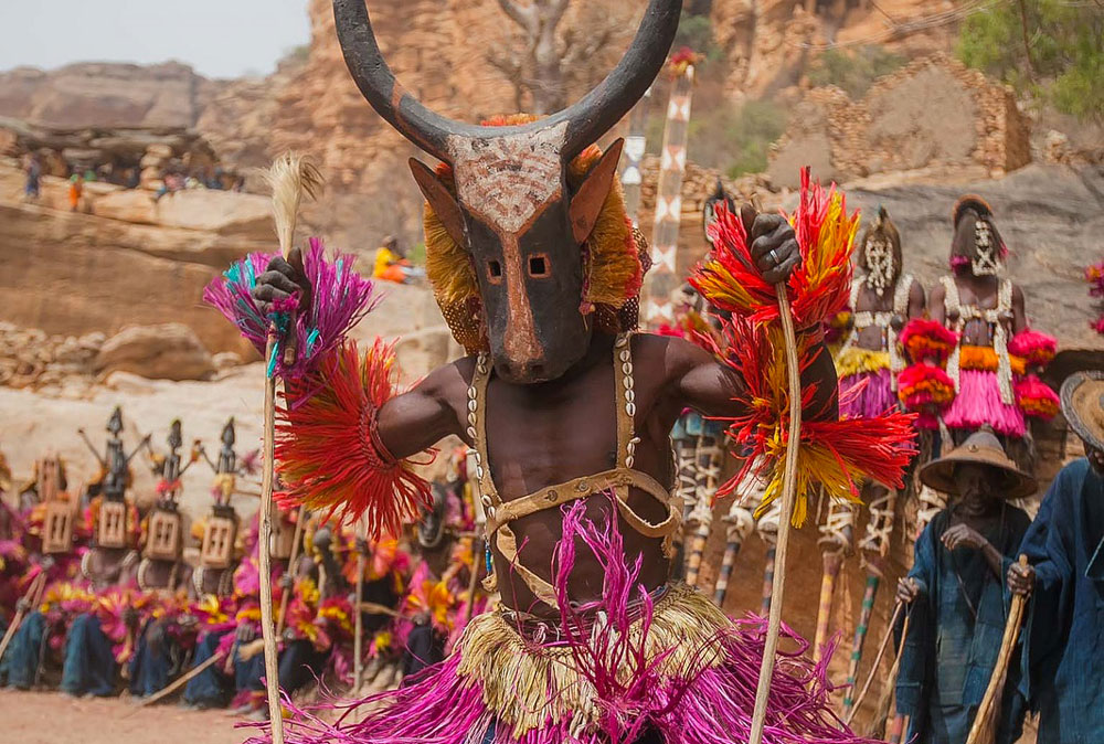 Cérémonie chez les Dogons dans le village de Tireli (Mali)