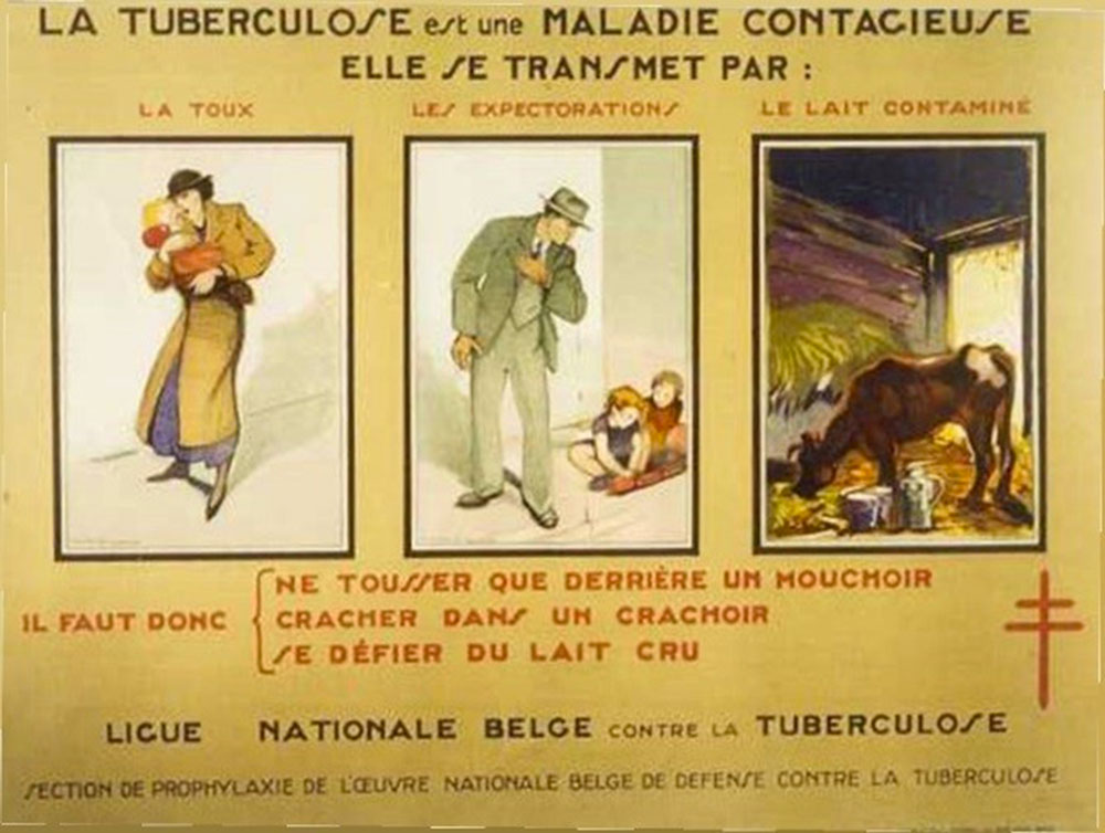 Affiche de la ligue nationale belge contre la tuberculose